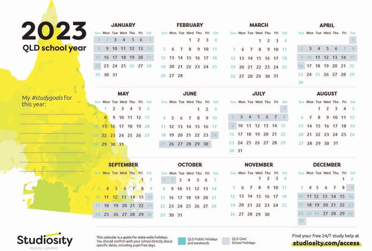 School terms and public holiday dates for QLD in 2023 Studiosity